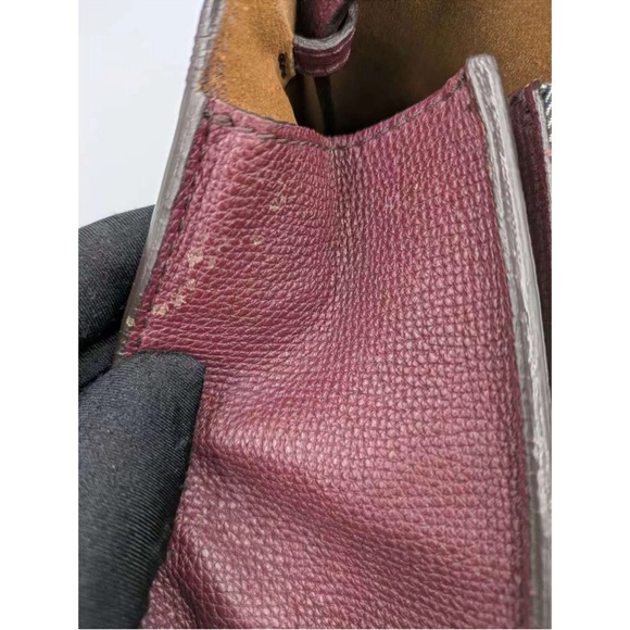 Authentic Burberry Vintage Check Small Crossbody Bag Burgundy - Picture 4 of 14